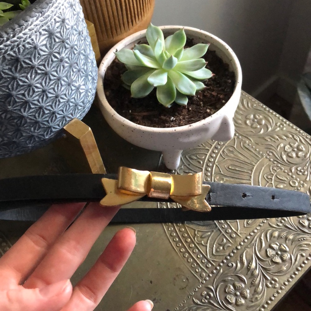 Authentic black patent leather waist belt